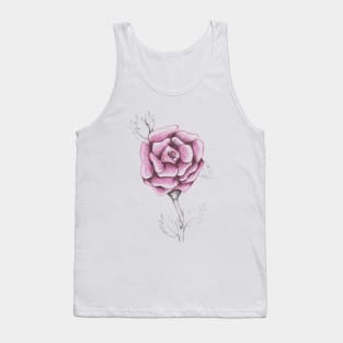 Hand drawn rose Tank Top